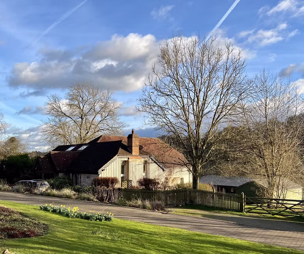 front of house view in winter